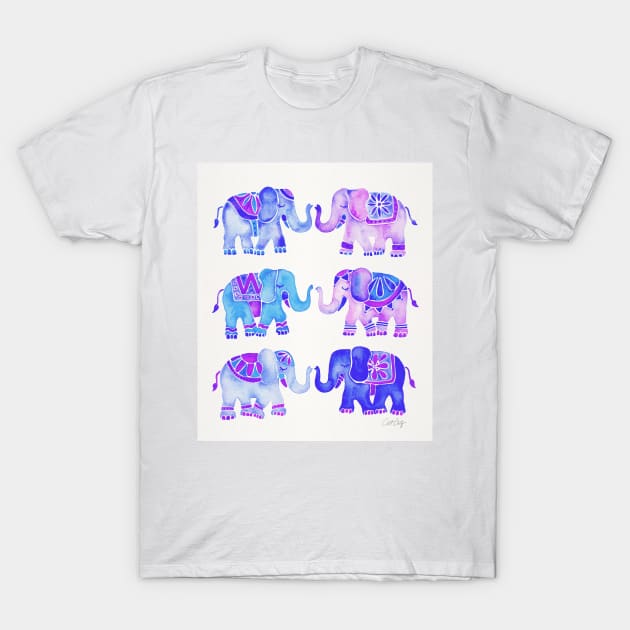 indigo elephants T-Shirt by CatCoq